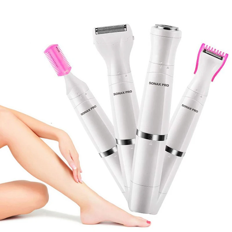 

SONAX PRO Recharge 4 In 1 Lady Shaver Epilator Hair Removal for Women Painless Facial Depilator Eyebrow Bikini Trimmer