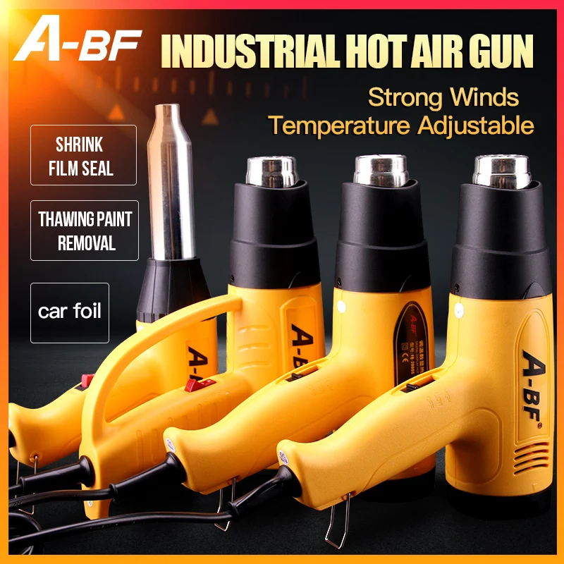 A-BF Industrielle Heißer Air Gun Digitale Display Elektrische Wärme Pistole Kunststoff Schweißen Fackel Heißes Haar Trockner Auto Folie Rösten 1600W/2000W