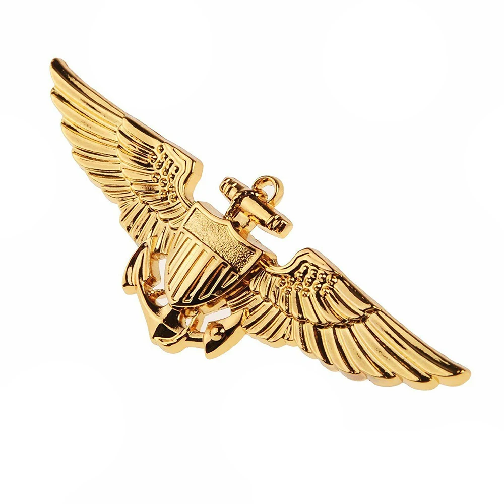 WW2 WWII US NAVAL NAVY AVIATORS METAL WINGS PIN BADGE BROOCH