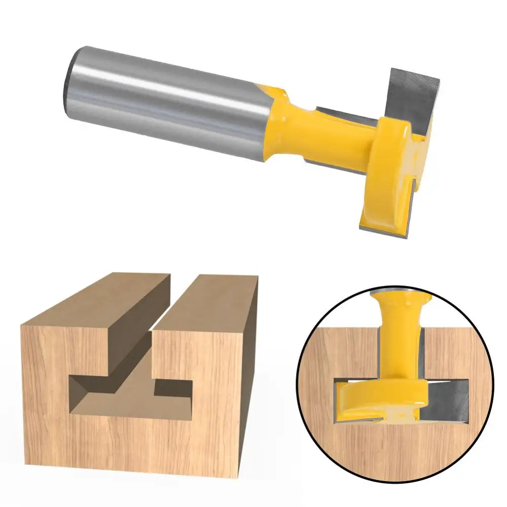 1pcs Top Quality T-Slot & T-Track Slotting Router Bit - 12mm Shank For Woodworking Chisel Cutter Wholesale Price