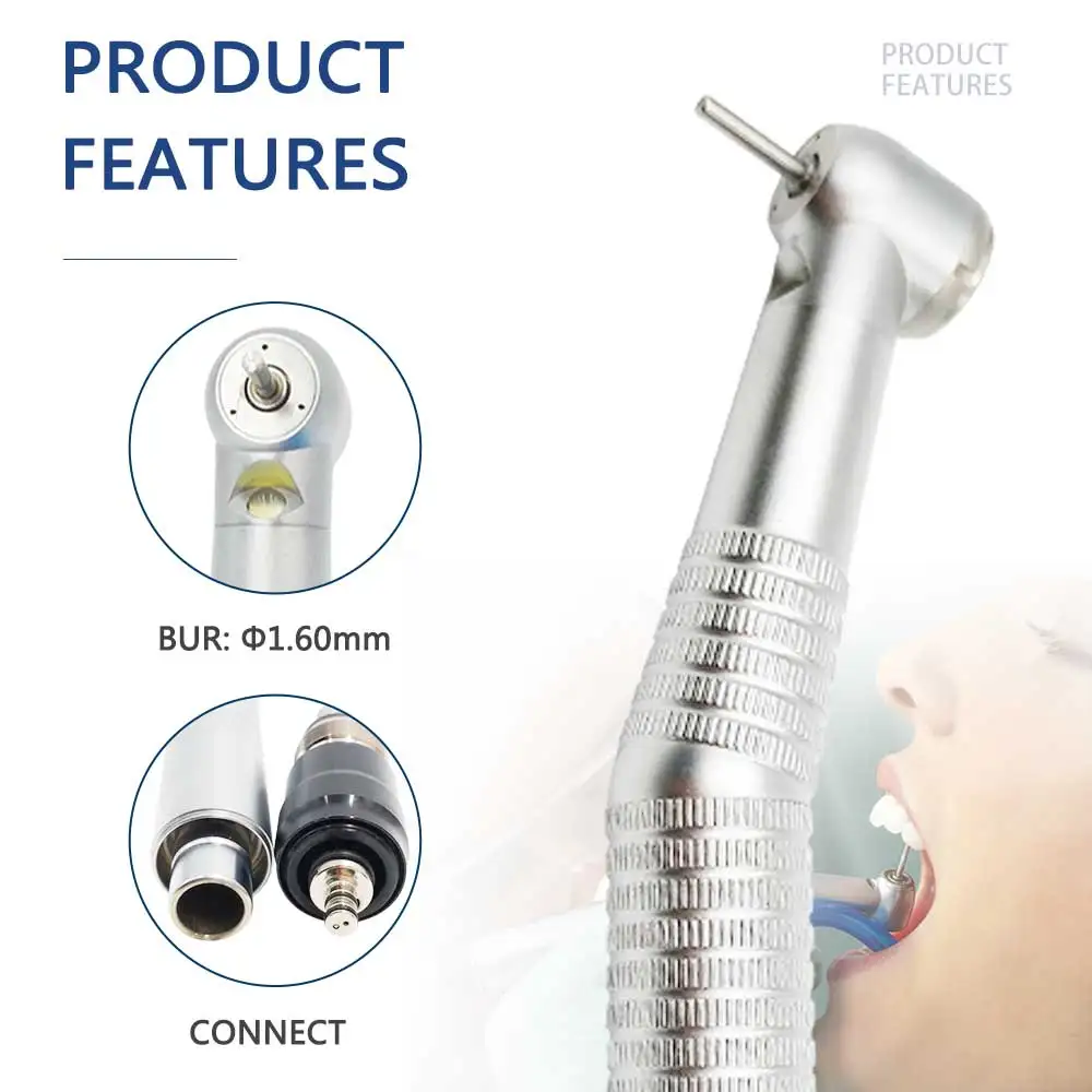 High Quality Dental LED High Speed 3 Water Spray Handpiece 2 Hole/4 Hole Dental Quick Coupler Material