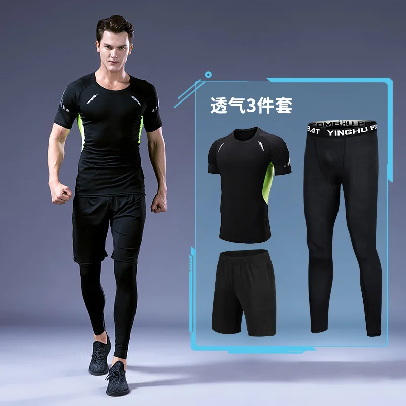 Youpin treino masculino ginásio fitness compressão esportes terno roupas correndo jogging esporte wear exercício collants de secagem rápida terno