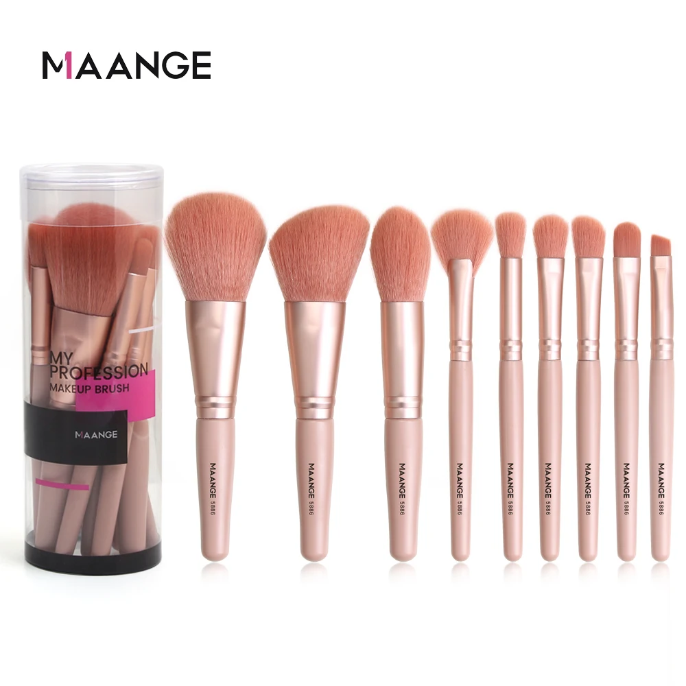 MAANGE 7/9pcs makeup brush set with case professional Powder Blush Eyeshadow Concealer Eye Make Up Brush Cosmetics Beauty Tool