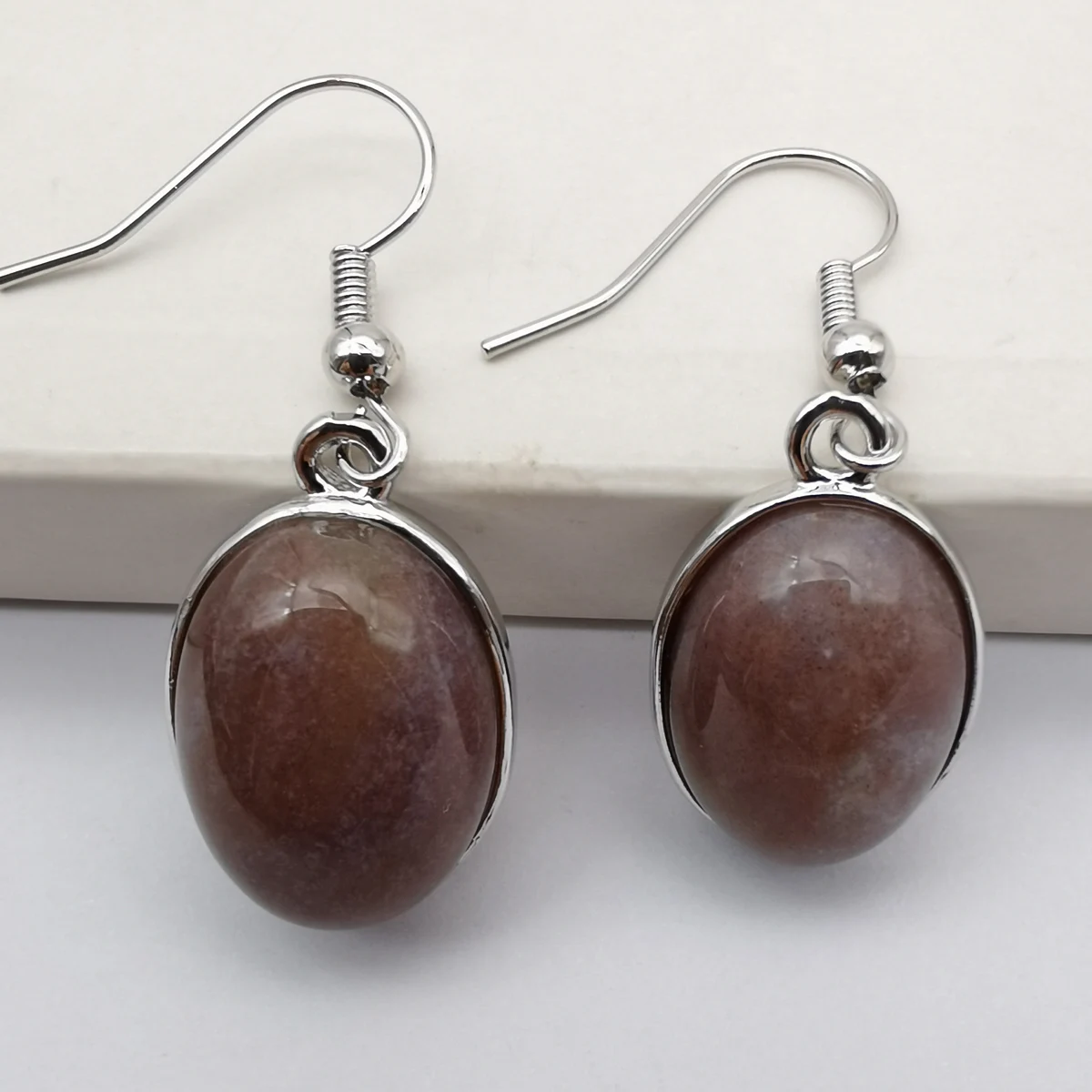 Овальные бусины из индийского агата, драгоценные камни, серьги, ювелирные изделия T268