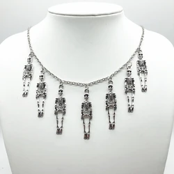 1pc Halloween Gift Vintage Pirate Skeleton Skull Necklaces & Pendants Retro Punk Necklace