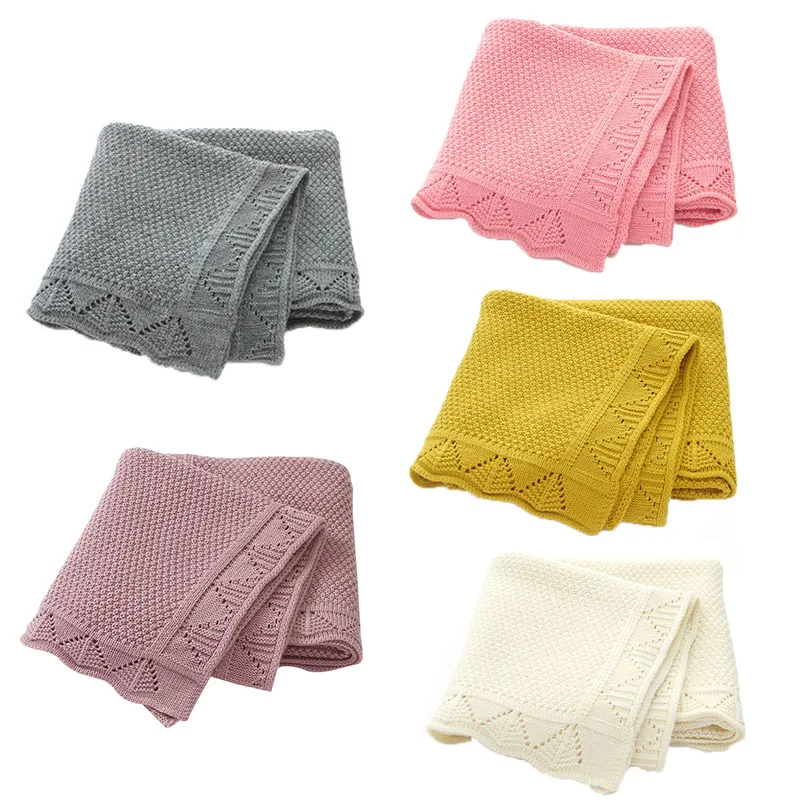 

Baby Blankets Knitted Newborn Swaddle Wrap Crib Quilt Super Soft Toddler Infantil Stroller Sofa Bedding Sleeping Covers 100*80cm