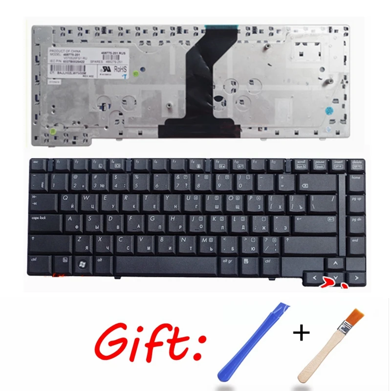 

new RU Laptop keyboard FOR HP Compaq 6730B 6735B 6531B 6730p Replace russian layout black color