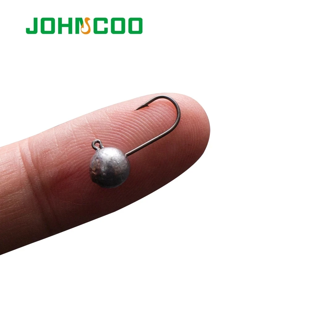 JOHNCOO 10pcs Jig Head Hook Rockfish Hook 1g 1.5g 2g 3g 5g Fishing Hook Soft Worm Jig Hook jig Head Hook