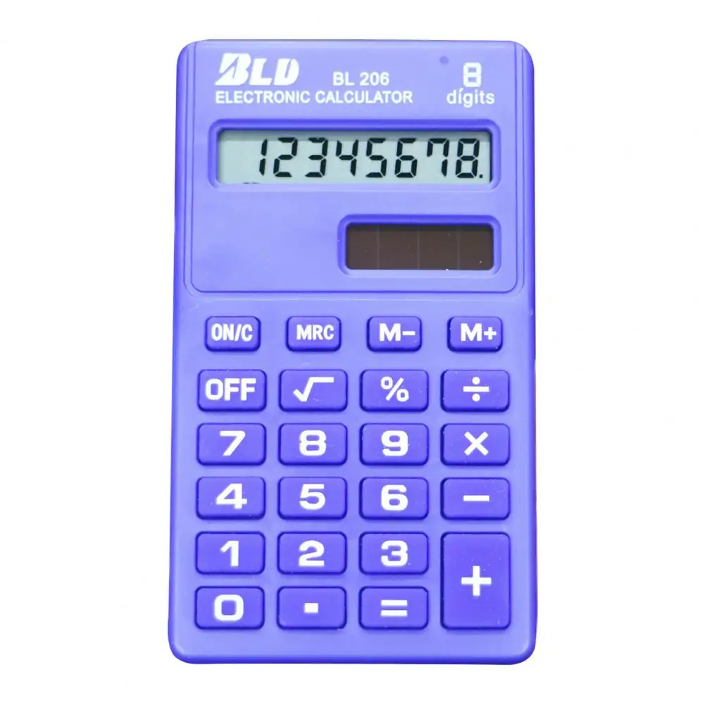 Mini calculadora portátil de bolsillo para estudiantes, dispositivo electrónico con pantalla de 8 dígitos, Color caramelo