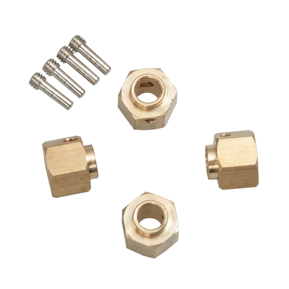 AXSPEED 5/8/9/10/11/12/15/20 mm schweres Messing 12 mm Radnaben Sechskant verlängerter Adapter für TRX-4 TRX-6 1/10 RC Crawler Autoteile – Detail 19