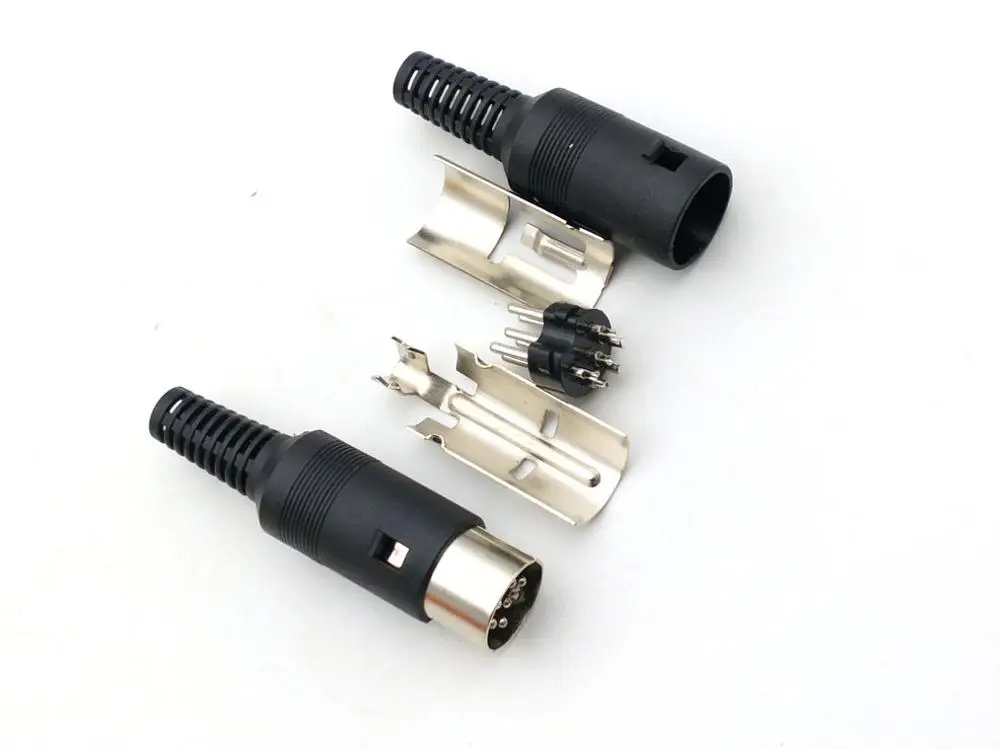 Imagem -03 - Conector Macho Din Plug 3pin 4pin 5pin 6pin 7pin 8pin 13pin Adaptador de Conector de Áudio av com 100 Peças