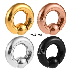 Vankula 2 stücke Ohr Stecker Tunnel 316L Edelstahl Piercing Captive Hoop Ohr Messgeräte Gewichte für Flesh Piercing Körper Schmuck