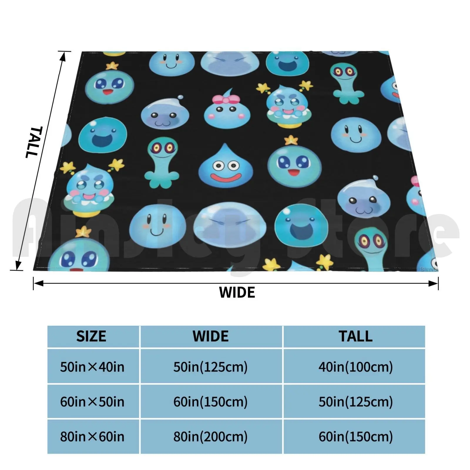 Blue Slime Buddies Blanket For Sofa Bed Travel Poring Ragnarok Online Hope Chan Rimuru Tempest Rimuru Tensura