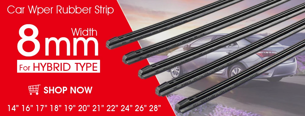 2 Stück 6 mm Silikagel-Silikon-Nachfüllstreifen für Scheibenwischer, Silikon-/Gummibänder für Scheibenwischer, für rahmenlose Scheibenwischer, 26", 28", 30", 32" – Detail 4