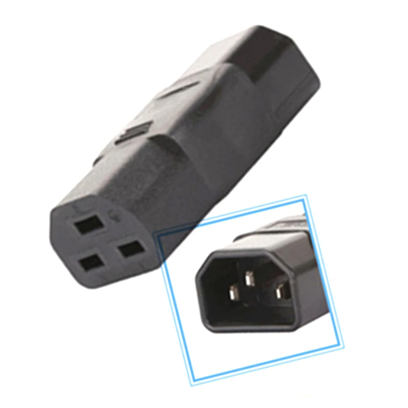 Black Copper IEC320 C14 male to C21 female PDU UPS Power Receptacle Outlet 10A to 16A Power Cord Connector Plug Adapter Socket