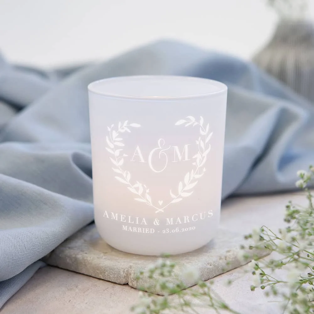 Porte-bougie chauffe-plat personnalisé pour mariage, cadeau de couple, verre parfumé, pot de bougie, gravure laser, décoration de la maison, sans ci-après les