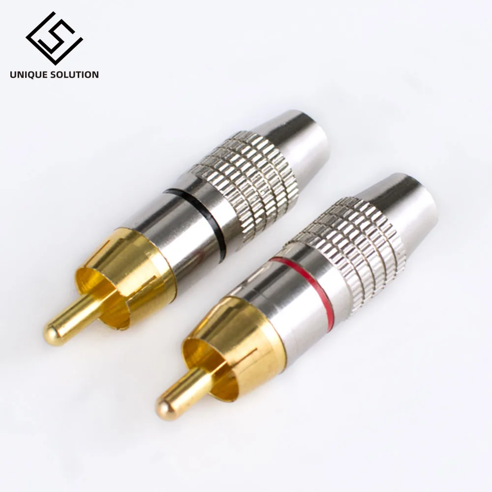 1/5/10pcs RCA Male Connector Non Solder plug Adapter for Audio Cable Plug Video CCTV camera Solder-Free high quantity