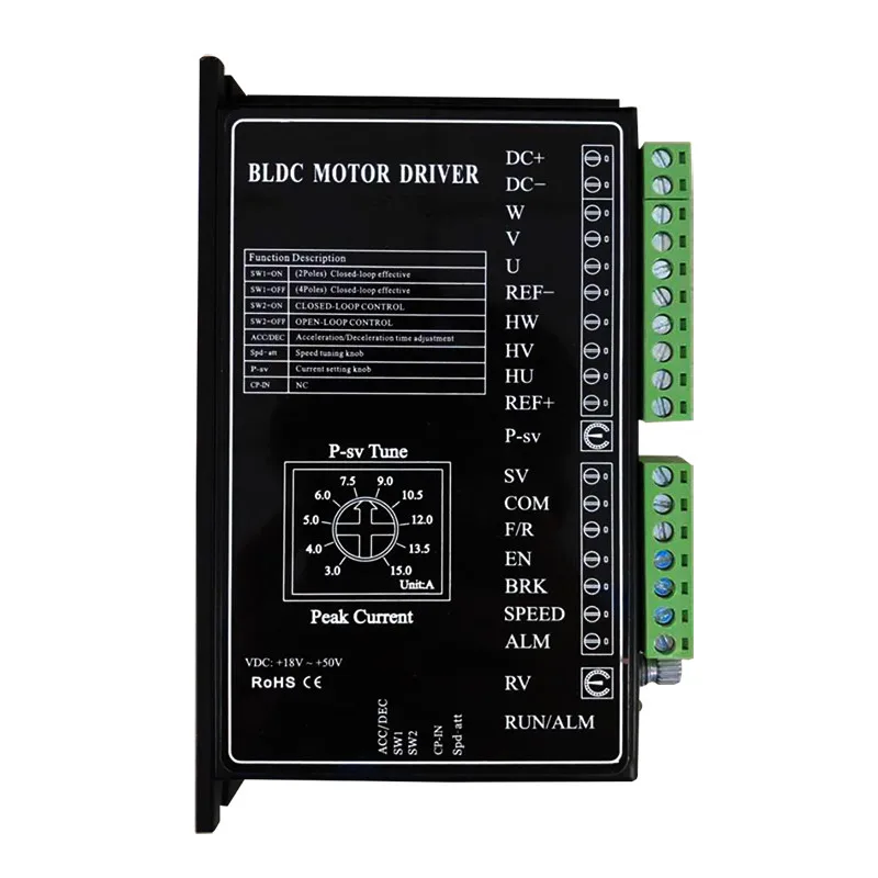 

48V Brushless DC Motor Driver BLD-300B 18-50VDC 300W BLDC Motor controller