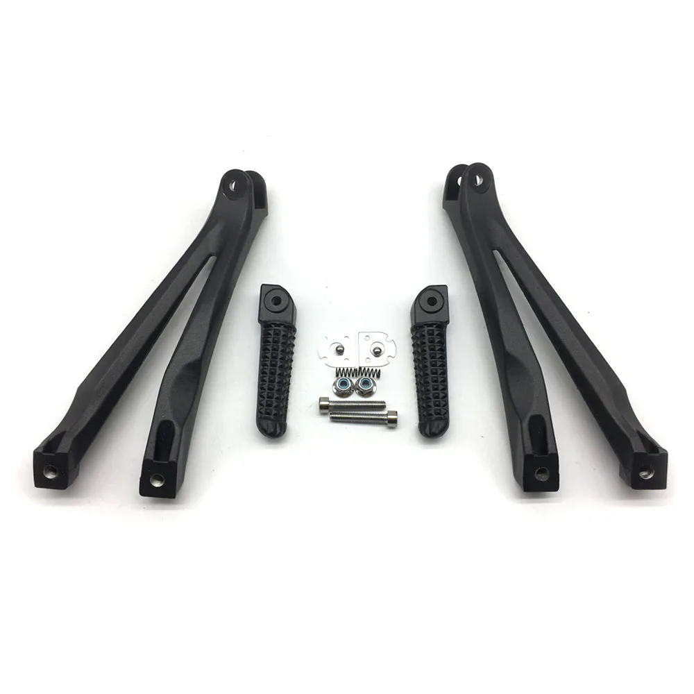 Motorcycle Black Rear Passenger Foot Pegs Bracket Fit  For Yamaha YZF-R1 2004-2008 2005 2006 2007