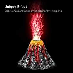 Volcano Stone Aquarium Decoration Fish Tank Bubble Volcano Eruption Aquarium Ornament Decor Used With Air Pump Led Light