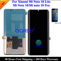 AMOLED LCD Display Original For Xiaomi Mi Note 10 Lite LCD For Xiaomi Mi note 10 LCD Display LCD Screen Touch Digitizer Assembly