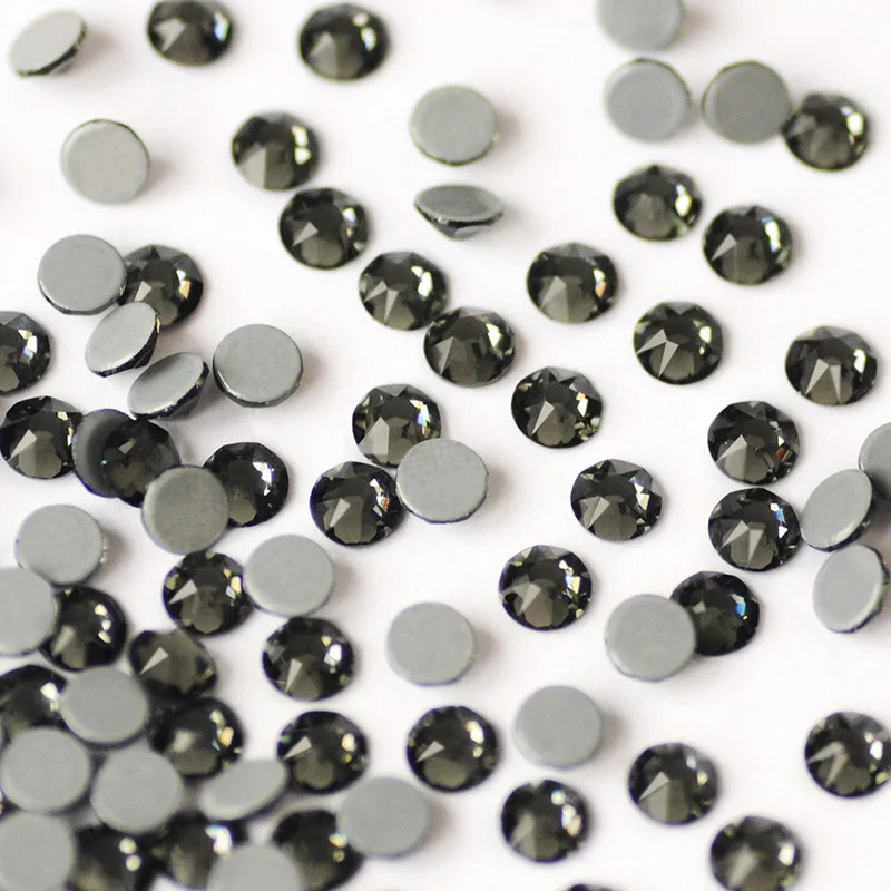 YANRUO 2088HF All Sizes Black Diamond Strass Glass Stones Flat Back Handicraft DIY Hotfix Crystal Hot Fix Rhinestones