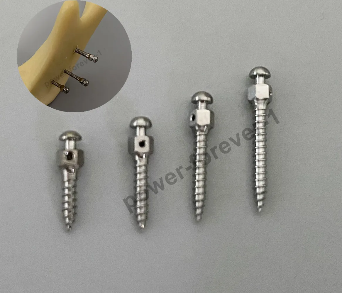 20Pieces Orthodontic Screws Micro Implants Mini Screw Dental Self-Drilling Driver Anchorage Implant Screwdriver φ1.6(6/8/10/12)