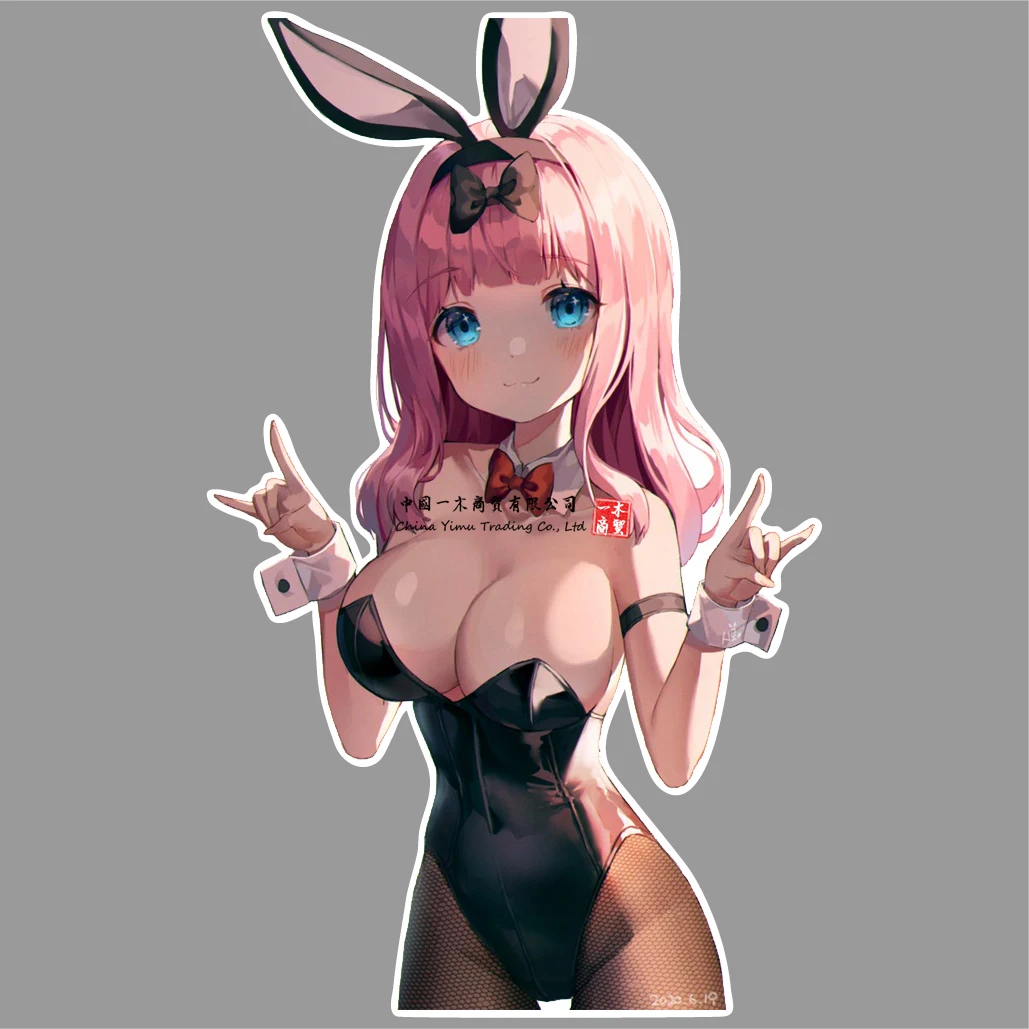 PVC Car Goods Camper Accessories Bunny Girl Darling Sexy Girl Naked Woman Stickers Waterproof Sticker