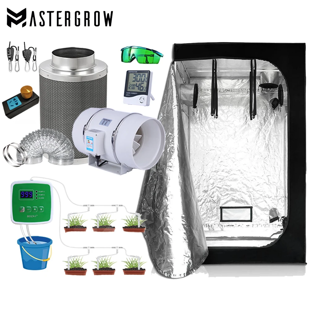 Multiple Size Tent Room Kit Smart Watering Irrigation Set 4/5 inch Grow Carbon Fiber Air Filter Hydroponic Growing System