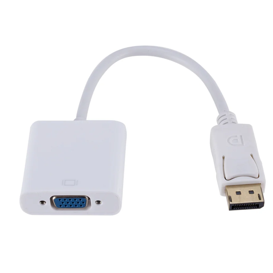 Grwibeou-Puerto de pantalla DisplayPort DP a VGA, Cable adaptador macho a hembra, convertidor para PC, ordenador portátil, HDTV, proyector de Monitor