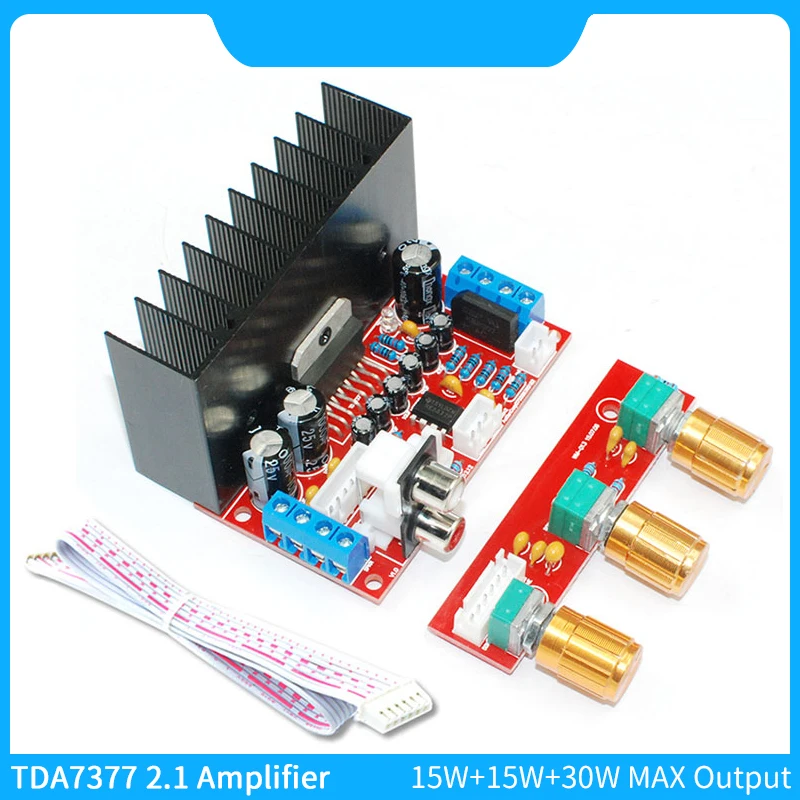 TDA7377 Amplifier Board 2.1 Channels Audio Power Amplifiers Bass Treble Volume controller DIY 3 Channel  Amplifier System