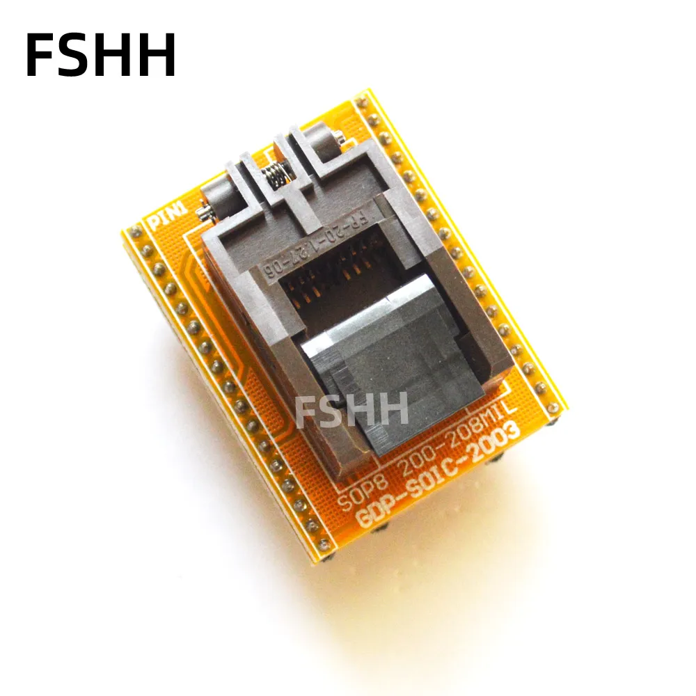 クラムシェルGDP-SOIC-2003プログラマアダプタ208milためSOP8テストソケットLT48XP LT48UXP LT848プログラマ