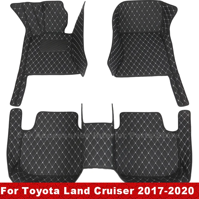 

Ковры для Toyota Land Cruiser 2020, 2019, 2018, 2017, автомобильные коврики, Стайлинг, аксессуары для интерьера под заказ, кожаные водонепроницаемые коврики