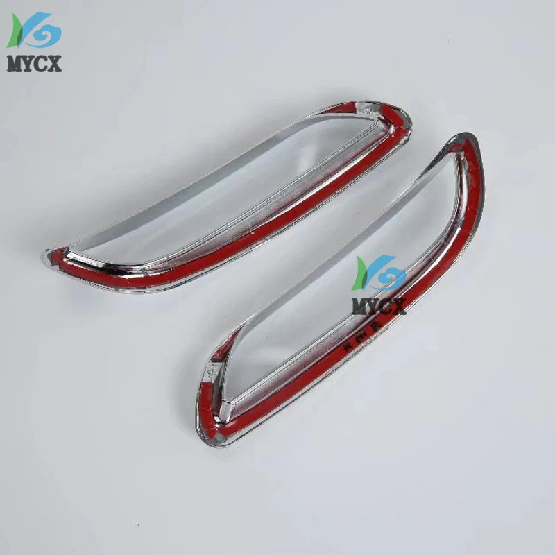 

For Toyota Camry XV70 2018 2019 car detector ABS Chrome cover trim back tail rear fog light lamp frame stick 2pcs