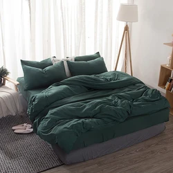 3/4pcs Nordic Style Comfortable High Quality Printing Family Bedding Set Duvet Cover Flat Sheet Pillowcases Dropshipping