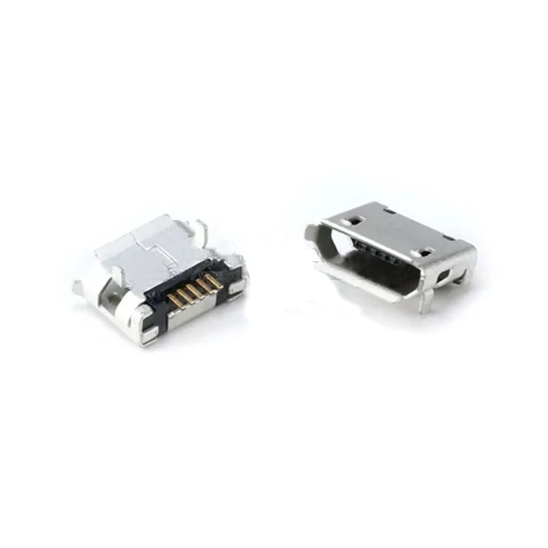 20pcs/lot 5 Pin SMT Socket Connector Micro USB Type B Female Placement SMD DIP Socket Connector