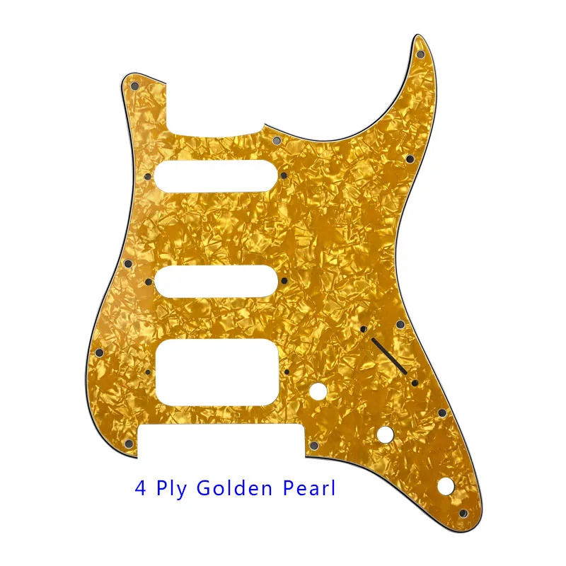 Pleroo – Pickguard de guitare personnalisé, 11 trous Strat avec F Rose Tremolo Bridge Humbucker simple HSS plaque à gratter