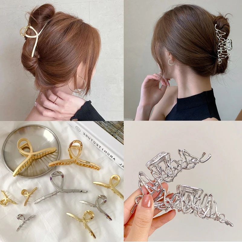 Fashion Hair Claws For Women Hairpins Girls Geometric Hair Crab Barrettes Hair Accessories Vintage Headwear Hair Clips Jewelry