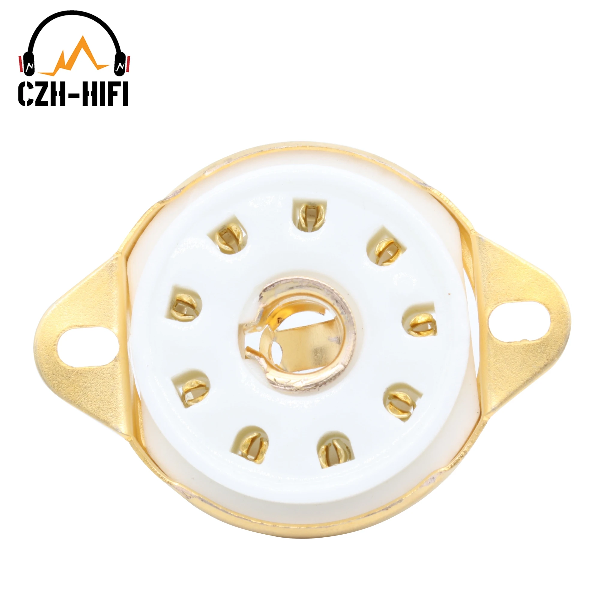 빈티지 오디오 앰프 DIY 키트 섀시 마운트용 세라믹 밸브 베이스, 9 핀 튜브 소켓, B9G, EF50, EC52, TT12, EFF51, QE04, QE10, 1 개