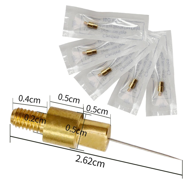 100 Pieces Micro Plasma Pen Copper Needle Accessories Replaceable Needle Core Remove Skin Spots Freckles Tattoo Laser Tag