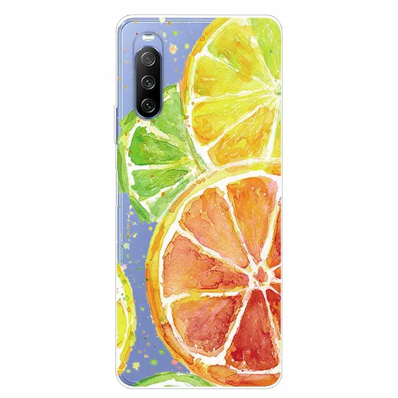 For Sony Xperia 10 III Case TPU Silicone Soft Cartoon Clear Case for Sony Xperia 1 5 III Ace II Phone Cover Transparent Coque