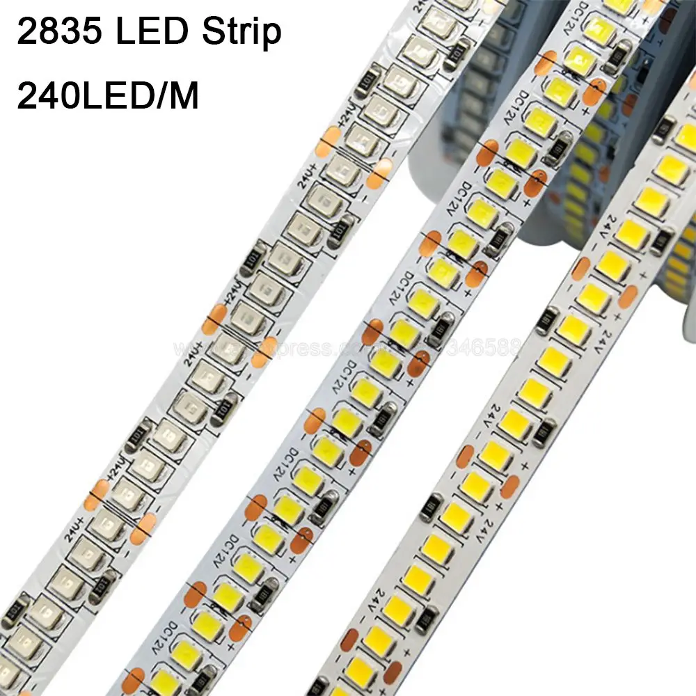 5m DC 12V 24V 2835 taśma LED dioda świetlna taśma PC TV SMD 2835 240 leds/m 1200leds IP20 elastyczna taśma LED dekoracja taśma oświetlająca