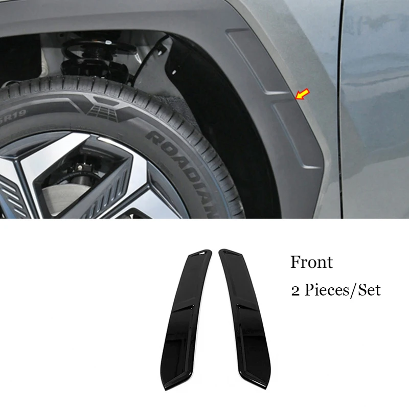 For Hyundai Tucson NX4 2021 2022 ABS Black Car Front Rear Wheel Eyebrow Side Body Shape Garnish Decor Cover Trim Accessories