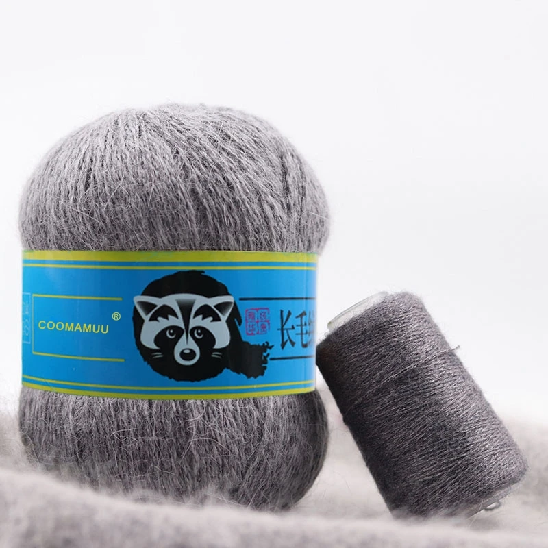 20+50 норка кашемировая длинная плюшевая норковая кашемировая пряжа для вязания, пушистая вязаная крючком норковая пуховая шерстяная пряжа, свитер, шарф, жилет