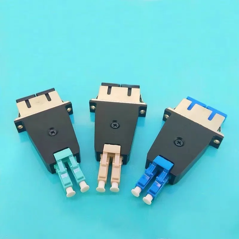 LC-SC Duplex fiber Adapter SM MM SC-LC DX Fiber Optic coupler Dual connector FM Hybrid Adapter, Free Shipping, ELINK