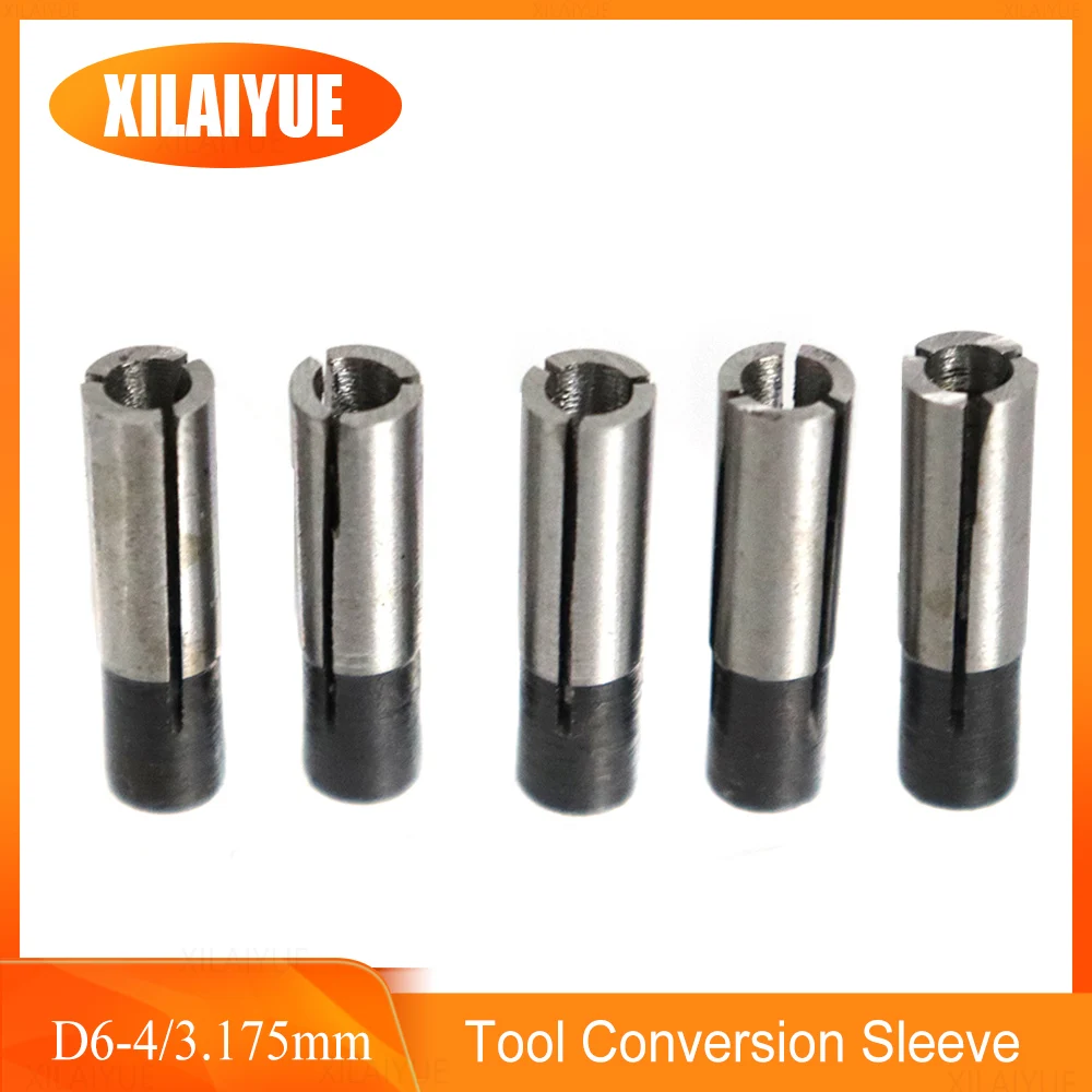 1pc High-precision CNC Tool Conversion Sleeve Chuck Diameter Tube Sleeve Engraving Machine Accessories outerD6 inside 4/3.175mm