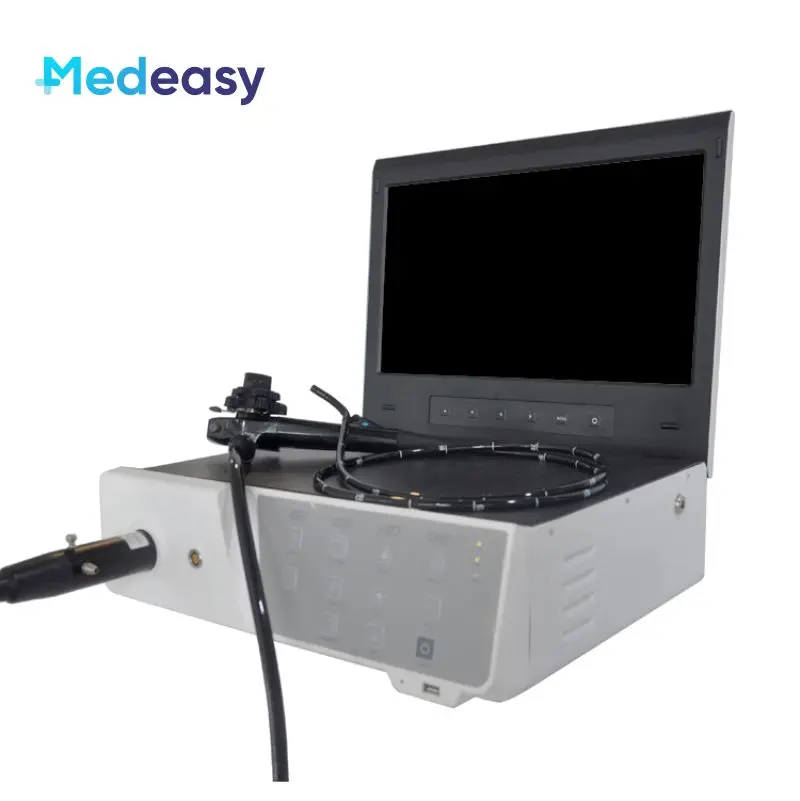 Medical endoscope camera with led light source/monitor/HD recorder for veterinary, portable flexible HD endoscopy camera unit