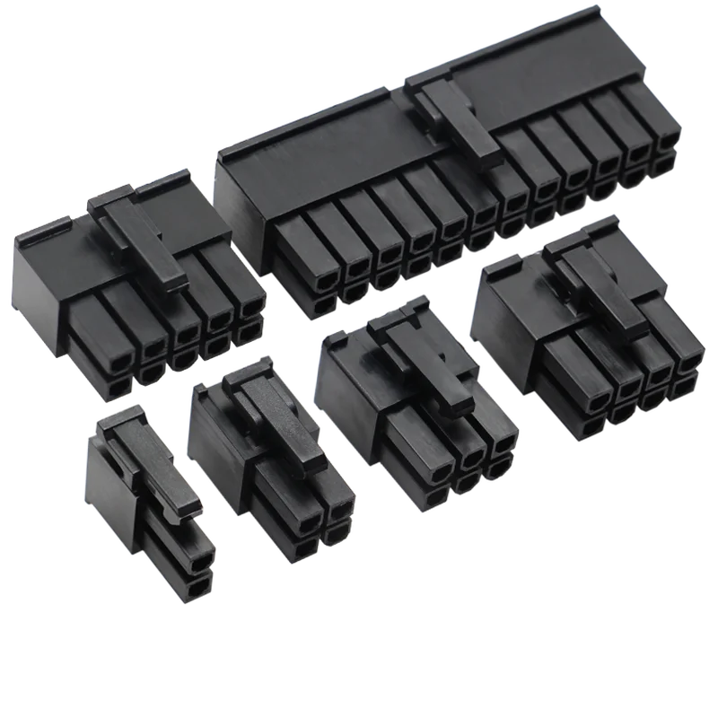 10 sztuk/partia 5557-R 5557 4.2mm czarny samochodowy złącze wiązki przewodów męskie 2-24 Pin dla PC/karta graficzna komputera PCI-E Power