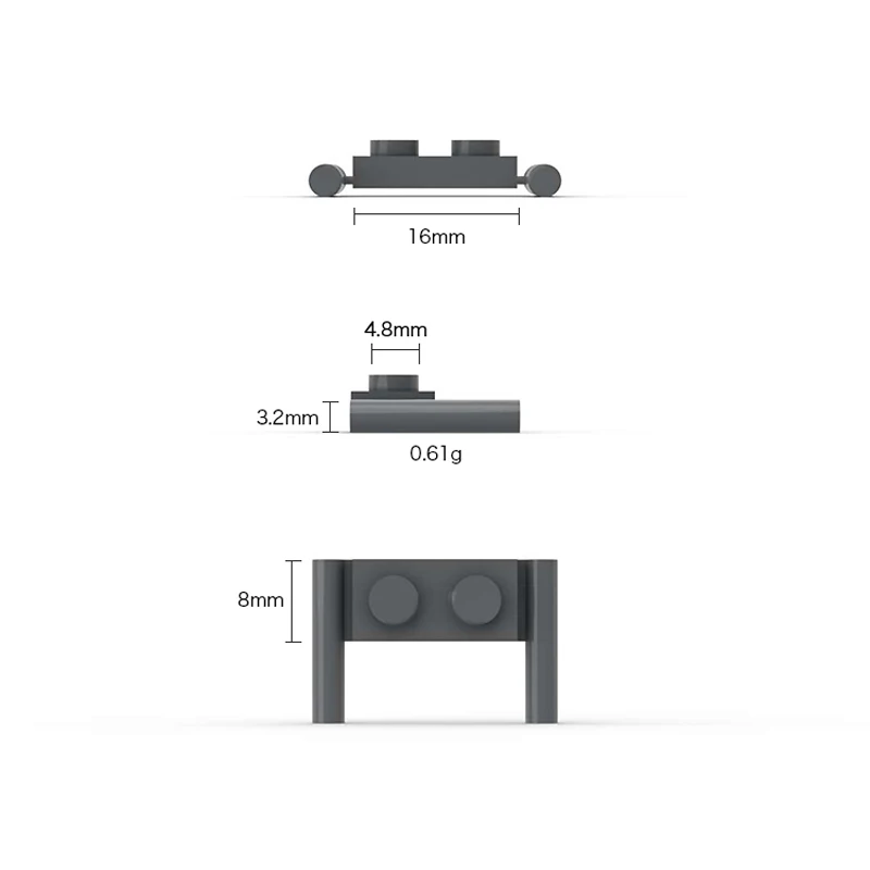 Guduola Speciale Plaat 1x2 met Handgrepen (Lage Handgrepen) 3839 MOC Bouwsteenspeelgoed Assembleren Onderdelen Cadeau voor Kinderen 80 stks/partij
