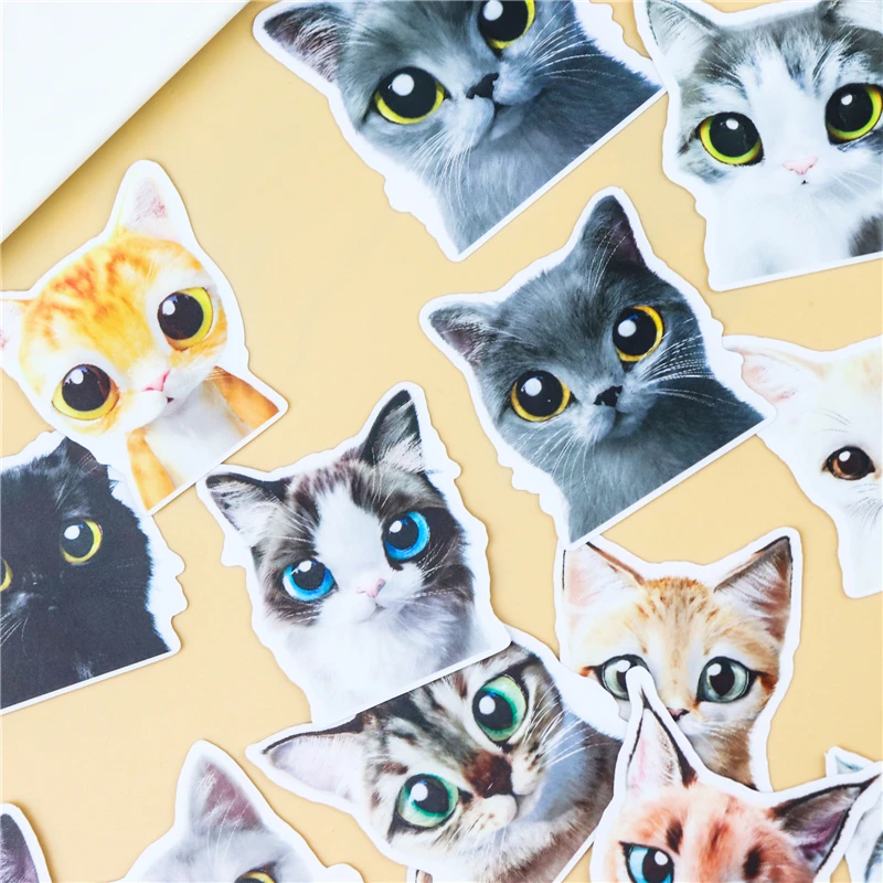 30Pcs/set Cartoon Cat Sticker DIY Craft Scrapbooking Album Junk Daily Planner Decorative Planner Diary Decorative